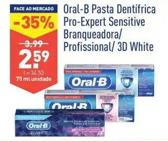 ALDI Oral-B Pasta Dentífrica Pro-Expert Sensitive Branqueadora/Profissional/3D White 75ml promoção