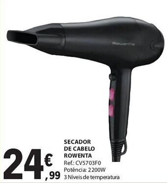 E.Leclerc SECADOR DE CABELO ROWENTA promoção
