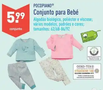 ALDI Pocopiano Conjunto para Bebé 62/68-86/92 promoção