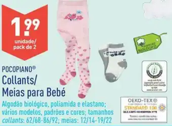ALDI Pocopiano Collants/Meias para Bebé 62/68-86/92 and 12/14-19/22 promoção
