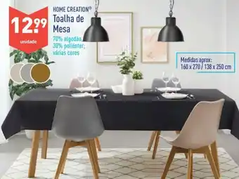 ALDI Home Creation Toalha de Mesa 160x270/138x250cm promoção