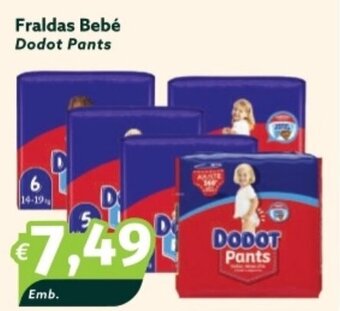 Roque Supermercados Fraldas Bebé Dodot Pants promoção