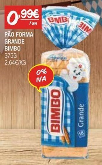 Spar PÃO FORMA GRANDE BIMBO 375G promoção