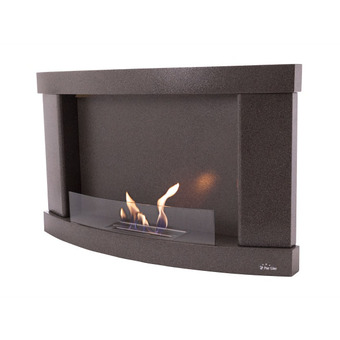Brico Depôt Chimenea de etanol mural en acero negro y cristal templado promoção
