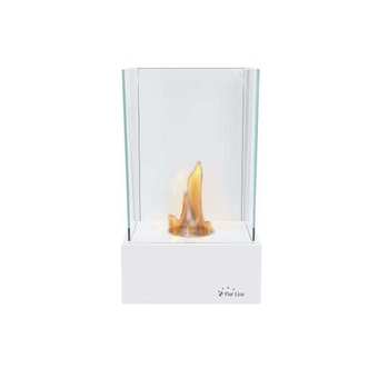 Brico Depôt Chimenea de etanol mural en acero blanco y cristal templado promoção