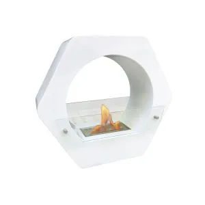 Brico Depôt Chimenea de etanol de suelo en acero lacado blanco promoção