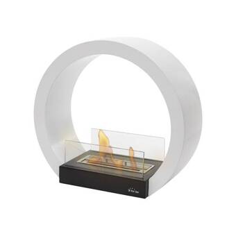 Chimenea de etanol de suelo en acero con cristal templado