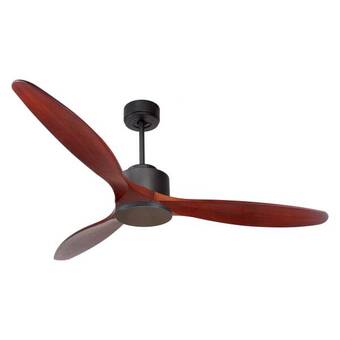 Brico Depôt Ventilador de techo reversible termostato wifi motor dc en negro promoção