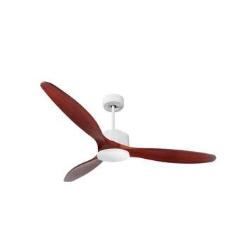 Ventilador de techo reversible termostato wifi motor dc en marrón