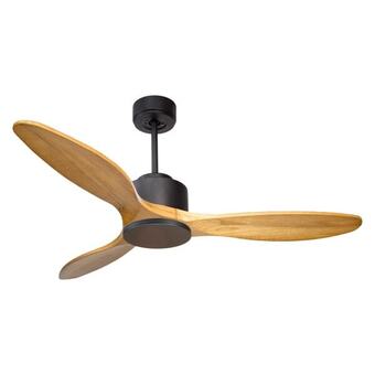 Brico Depôt Ventilador de techo reversible termostato wifi motor dc en negro promoção