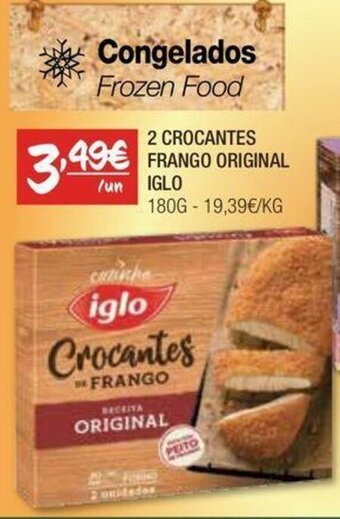 Spar 2 CROCANTES FRANGO ORIGINAL IGLO 180G promoção