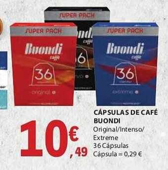 E.Leclerc CÁPSULAS DE CAFÉ BUONDI promoção