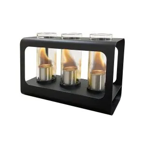 Brico Depôt Chimenea de etanol sobremesa en negro con tres quemadores promoção