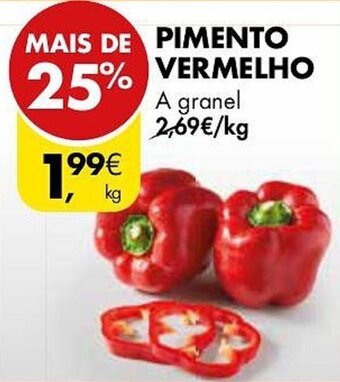 Pingo Doce PIMENTO VERMELHO A granel kg promoção