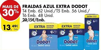 Pingo Doce FRALDAS AZUL EXTRA DODOT promoção