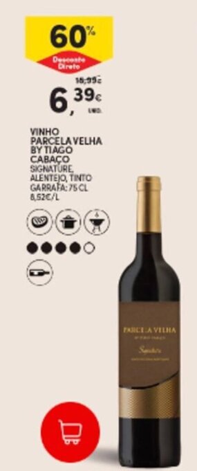 Continente VINHO PARCELA VELHA BY TIAGO CABAÇO SIGNATURE ALENTEJO, TINTO GARRAFA: 75 CL promoção
