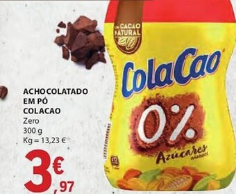 E.Leclerc ACHOCOLATADO EM PÓ COLACAO Zero 300g promoção