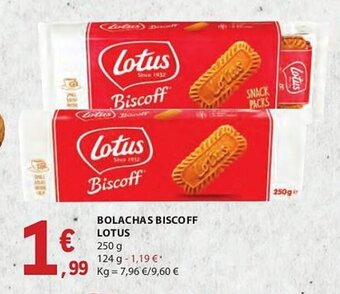 E.Leclerc BOLACHAS BISCOFF LOTUS 250g promoção