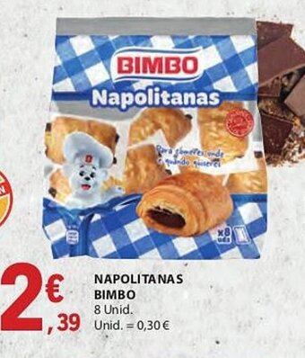 E.Leclerc NAPOLITANAS BIMBO 8 Unid. promoção