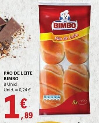 E.Leclerc PÃO DE LEITE BIMBO 8 Unid. promoção