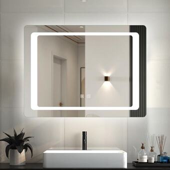 Brico Depôt Espelho de casa de banho led 80×60cm + anti-embaciamento promoção