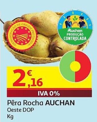 Pêra Rocha AUCHAN Oeste DOP Kg