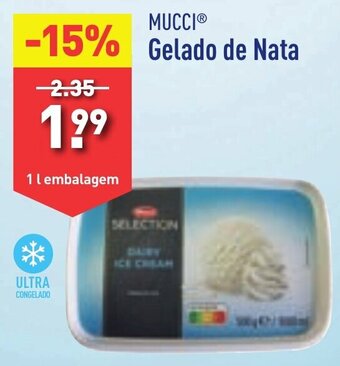 ALDI MUCCI Gelado de Nata promoção