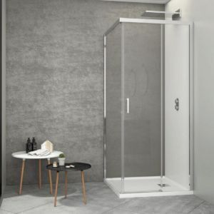Brico Depôt Panel fijo + puerta corredera johnson 80 cm decorado 90 cm promoção
