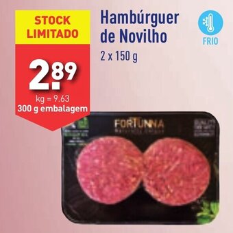 ALDI Hambúrguer de Novilho 2x150g promoção