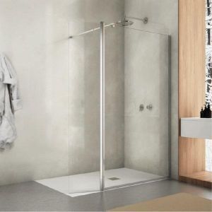 Brico Depôt Panel fijo de ducha + puerta abatible smith 131 cm sin decorado promoção