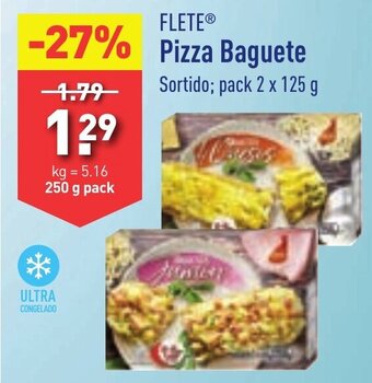 ALDI FLETE Pizza Baguete promoção