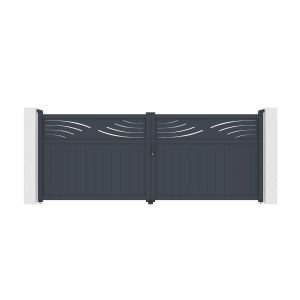 Brico Depôt Pack portão de batente halti 400b160 + portão halti 100p160 grey promoção
