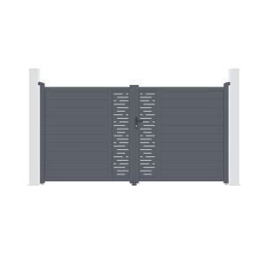 Brico Depôt Pacote de portão de batente arlberg 300b180 + 2 postes a.190cm alumínio promoção
