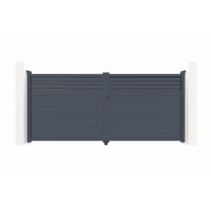 Brico Depôt Portão de batente em aluminio 3,5m carpatia 350b180 cinzento promoção