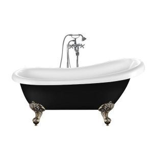 Brico Depôt Bañera con patas richmond negra 171 cm patas águila bronce envejecido promoção