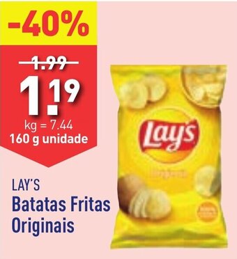 ALDI LAY'S Batatas Fritas Originais promoção