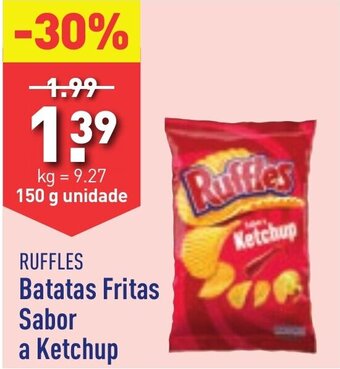 ALDI RUFFLES Batatas Fritas Sabor a Ketchup promoção