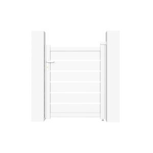 Brico Depôt Pacote de portão de jardim vogel 100p120 + 2 postes branco promoção