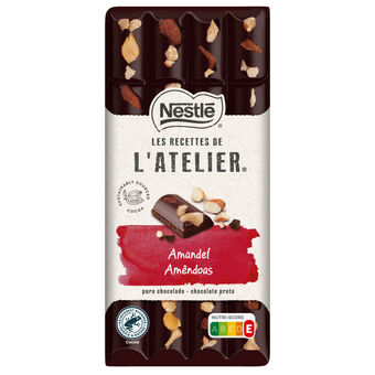 Tablete de chocolate negro e amêndoas les recettes de l'atelier