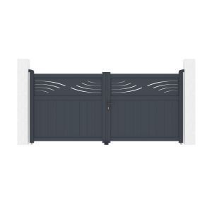 Brico Depôt Pack portão de batente halti 300b140 + portão halti 100p140 grey promoção