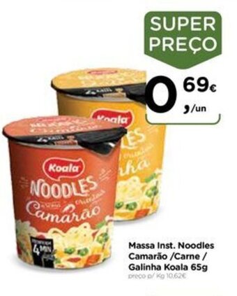 Massa Inst. Noodles Camarão /Carne / Galinha Koala 65g