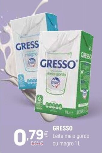 GRESSO Leite meio gordo ou magro 1 L