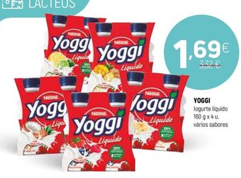 Coviran YOGGI logurte líquido 160 g x 4 u. vários sabores promoção