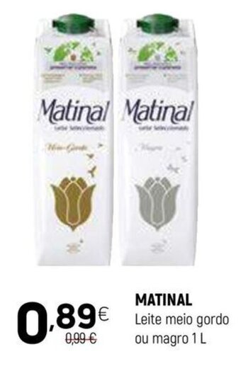 Coviran MATINAL Leite meio gordo ou magro 1 L promoção