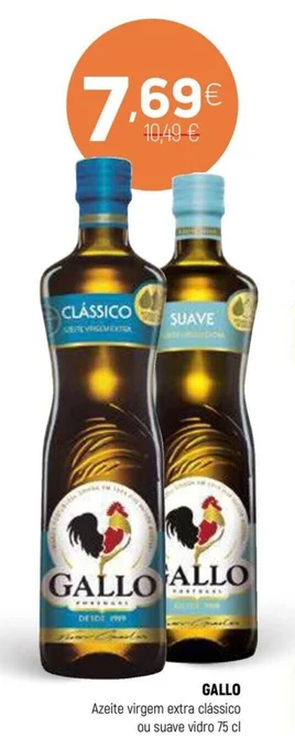 Coviran GALLO Azeite virgem extra clássico ou suave vidro 75 cl promoção