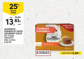 ALIMENTO HÚMIDO P/ GATO GOURMET GOLD REF.: 7132366 TARTELETTE