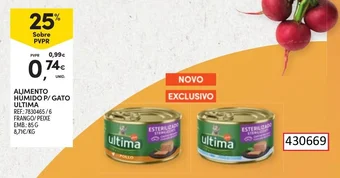 Continente ALIMENTO HÚMIDO P/ GATO ULTIMA promoção