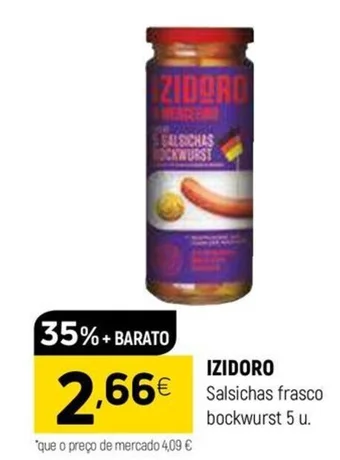 Coviran IZIDORO Salsichas frasco bockwurst 5 u. promoção