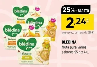 Coviran BLEDINA fruta pura vários sabores 95 g x 4 u. promoção