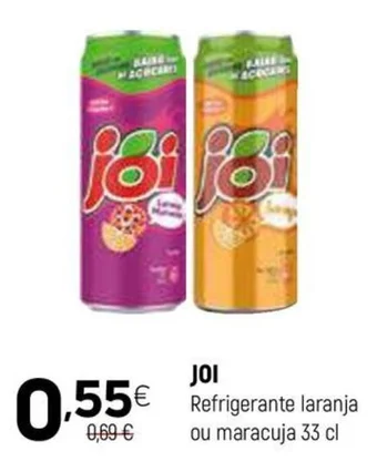 JOI Refrigerante laranja ou maracuja 33 cl